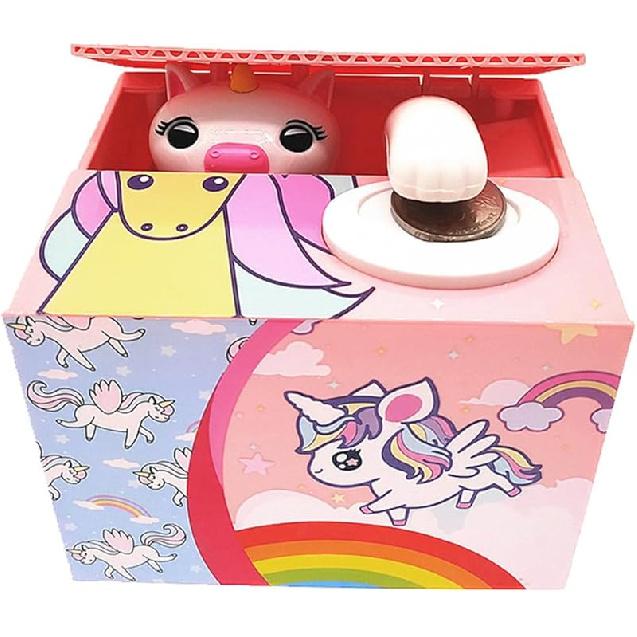 ALIMITOPIA Saving Money Box,Vocal Mischief Stealing Coin Piggy Bank Coin Storage Pot (Cartoon Cat)