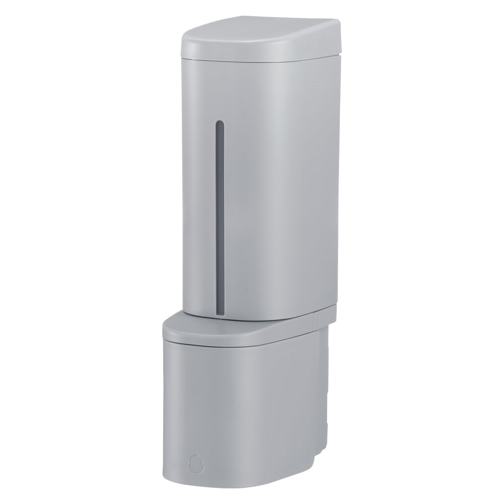 Richell Hover Magnetic Foam Dispenser 1 Piece Hand Bath x x 23cm Polypropylene and Weight 1kg 500ml, Gray, (110048), One-Handed Refill, Push-to-Float,