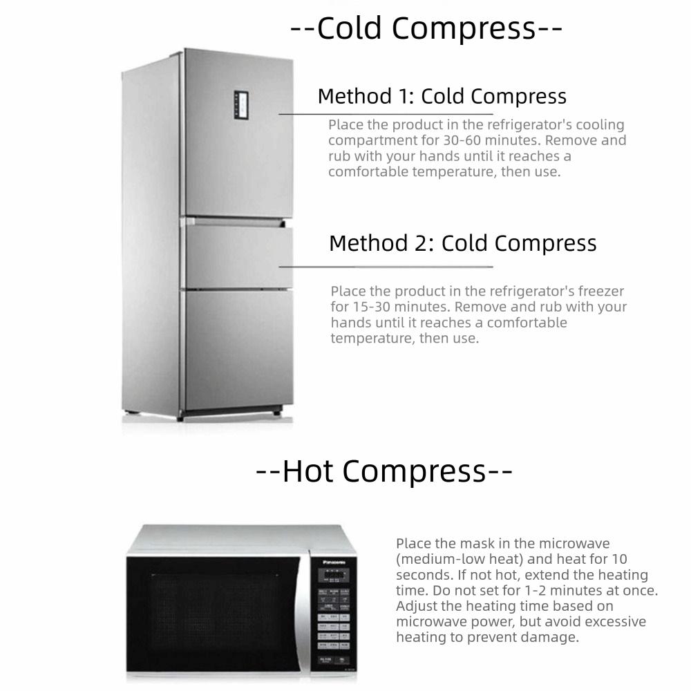 Gel Beads Ice Pack Full Face Hot Heat Compress Pack Cold Face Eye Mask  Relieve Fatigue