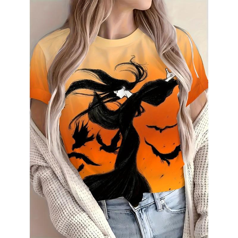 Casual Loose Fit Round Neck Short Sleeve T-Shirt With 3D Dog Print Women Men 2025