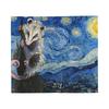 Starry Night Opossum Van Gogh Possum Funny Rodent Blankets Breathable Soft Throw Blanket for Bed Outdoor Plush Thin Quilt