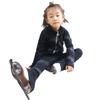 LIUHUO Children's Figure Skating Suit: Fashionable Black Diamond-Accent Pants and Training Costume