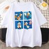And Cartoon Print Tshirt Women Casual Round Neck Short Sleeves T Shirt FeUnisex Summer Casual Clothing Top Tee