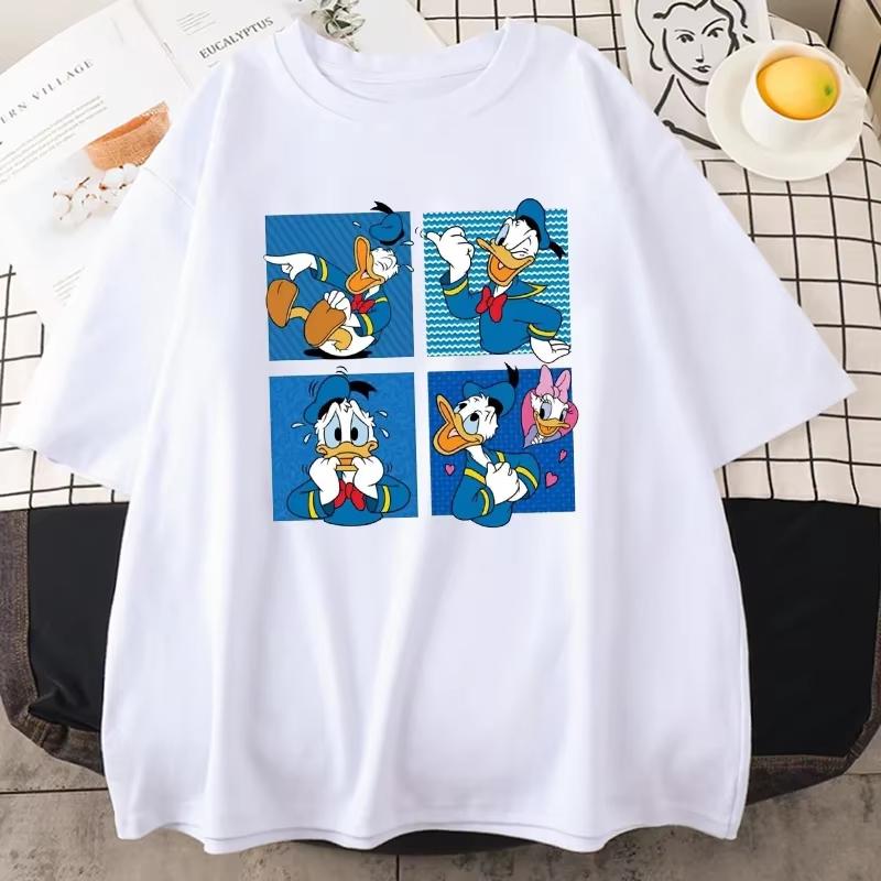 And Cartoon Print Tshirt Women Casual Round Neck Short Sleeves T Shirt FeUnisex Summer Casual Clothing Top Tee