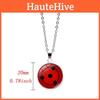 Fashionable Naruto Necklace Anime Pendant Nine Tomoe Rinne Sharingan With Stylish Crystal Inlay
