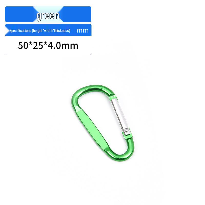 Size 5 Aluminum D-Shape Carabiner Snap Hook for Outdoor Backpack Accessories