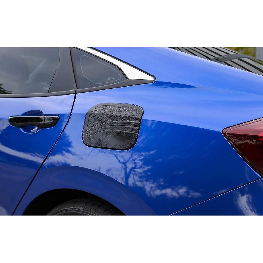 for 10th Gen Civic Gas Cap Fuel Filler Tank Door Cover Carbon ABS Fiber Style Sticker for Honda Civic Sedan 2016 2017 2018 2019 2020