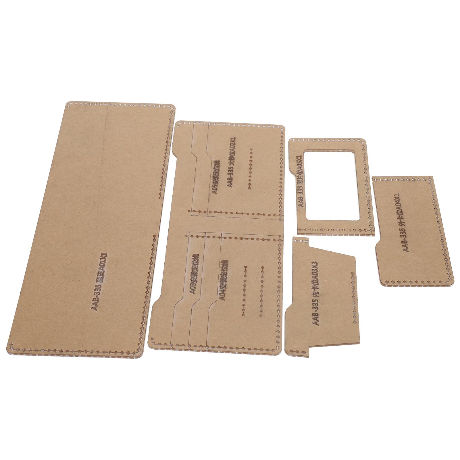 

Акриловий шаблон Шкіряний короткий гаманець Гаманець Набір викрійок Аксесуар Ручна робота DIY Інструменти