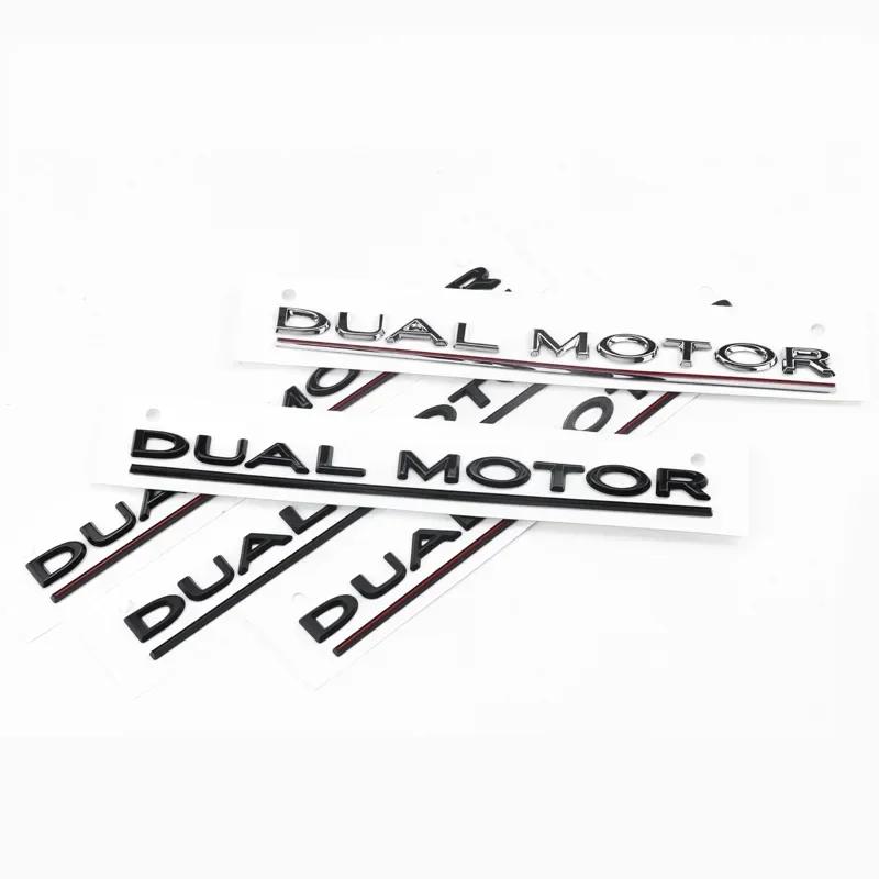 ABS Dual Motor Schriftzug Heckklappe Kofferraum Logo Emblem Plakette Auto Aufkleber Decal Für Model 3 Model X Model S Y