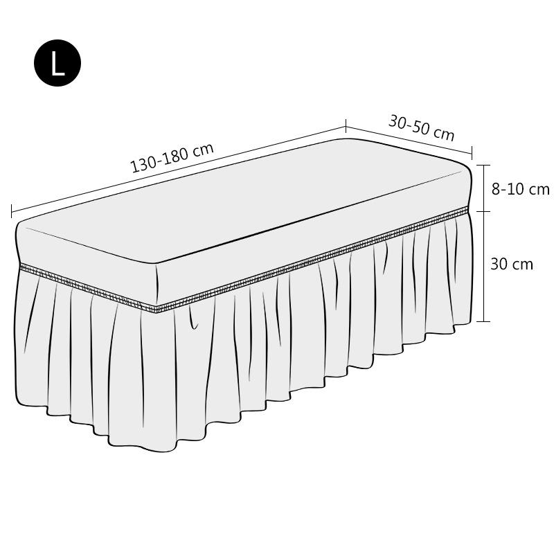 Rectangle Stool Covers Long Bench Seat Furniture Protector Removable Elastic Chair for Living Room Hotel