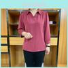 Chemise de Maman Lâche Couleur Unie pour Femmes en Tissu Polyester Respirant pour Tenue Décontractée