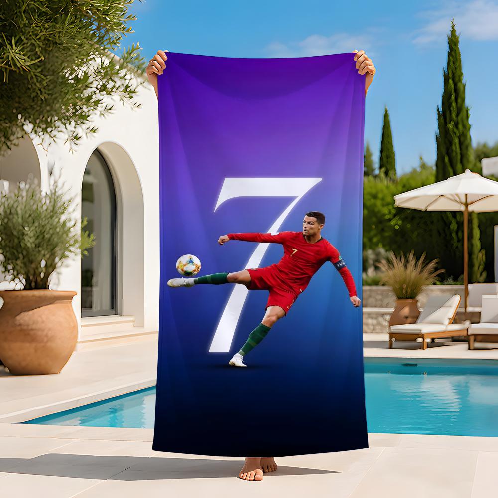 SportStar C-Cristiano R-Ronaldo Asciugamano Extra Large Asciugamano da Spiaggia Asciugatura Rapida Senza Sabbia Super Assorbente Leggero