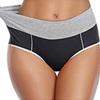 Women Plug Size Briefs High Waist Patchwork Color Breathable Panties Thicken Hip Lifting Soft Underpants