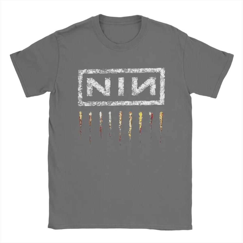 Nine Inch Nails NIN Men's Women Printed T Shirts Fashion Tee Shirt Short Sleeve Round Neck T-Shirts Cotton Birthday Gift Clothes