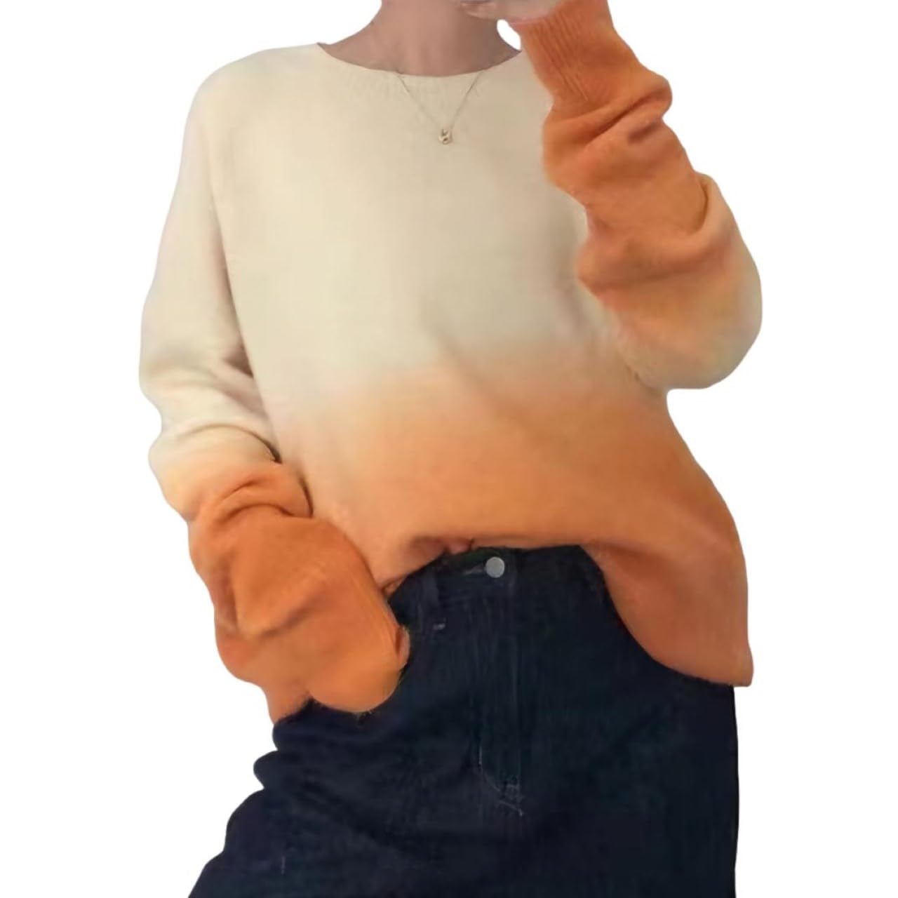 

В язаний топ Светр градієнтний [Синій Берил] [Обмежена кількість] [Синій Берил] BB065-OR-XL помаранчевий