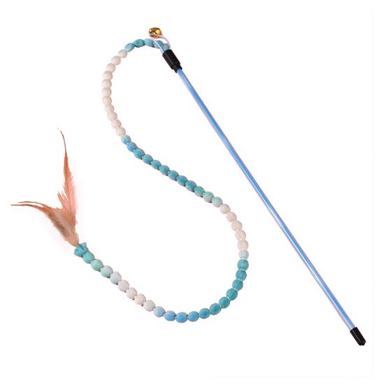 Cat Toy Caterpillar Cat Teaser Colorful Rod Teaser Wand Cat Interactive Toy Funny Feather Pet Cat Supplies Cat Accessory