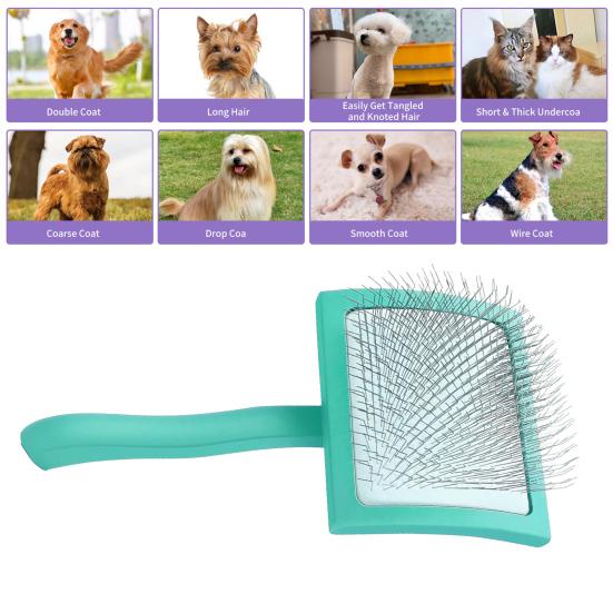 1 Set Slicker Brush for Poodles Dog Grooming Brush with Extra Long Pins Pet Brush And Comb Remove Tangles Knots for Goldendoodles Labradoodles