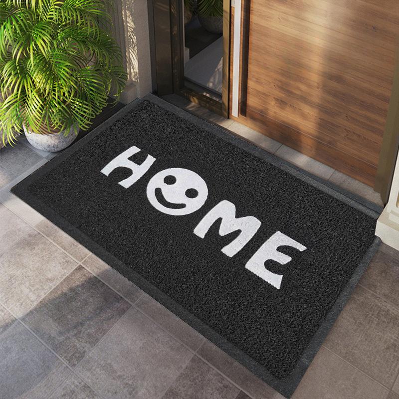 Simple Silk Circle Floor Mat Dirt-resistant Non-slip Entry Door Mat Scuff Soil Carpet