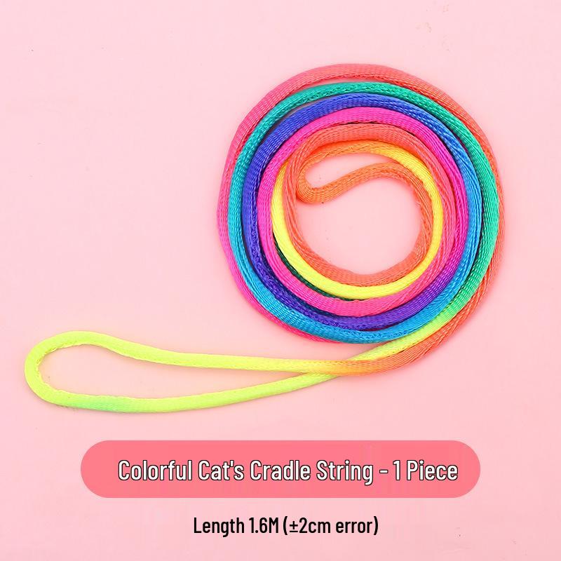 

Rainbow Cat s Cradle String Toy for Kids - Colorful Braided Rope for Elementary Students