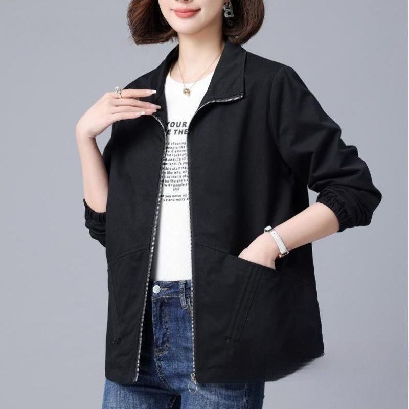 Autumn 2025 Fashionable Loose Fit Casual Jacket for Middle-Aged Women