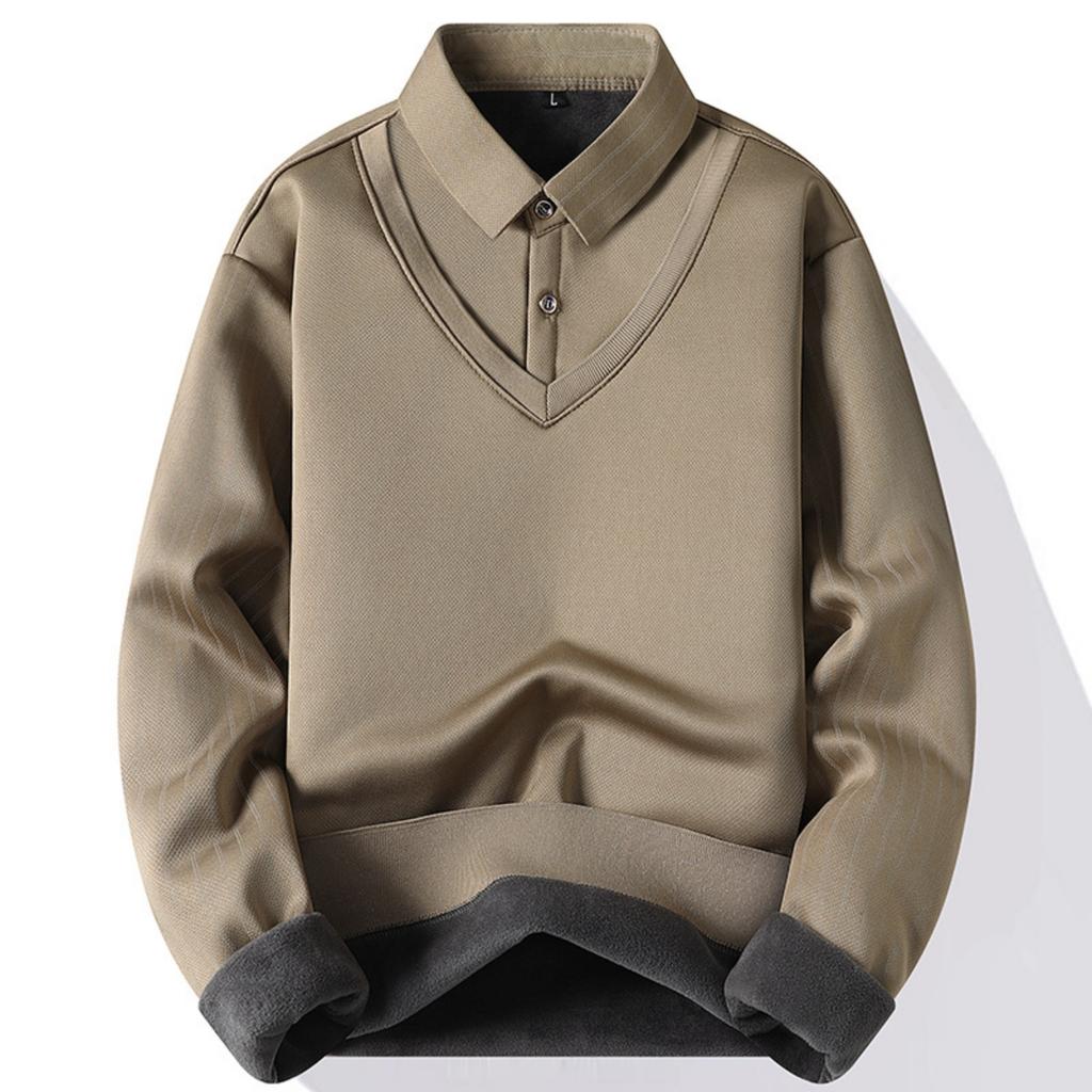 Men's Casual Color-blocking And Patchwork Style Two-piece Hoodie, Men's Loose Lapel Shirt Hoodie