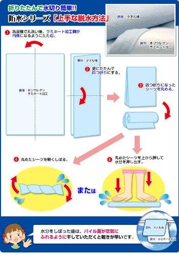 Manufacturer Direct: Waterproof Terry Sheet (for Bedwetting and Nursing Care), Single Size 100 x 205 cm (with Elastic) (Blue)