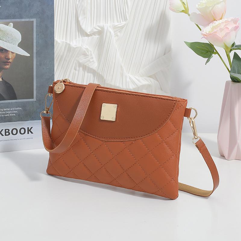 

Новая осенняя женская сумка ромбовидной формы, на плечо, сумка-мессенджер, модная сумка для мелочи, повседневная маленькая квадратная сумка для мобильного телефона, цельная коричневый