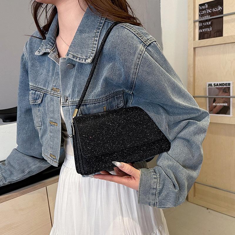 Women Evening Clutch Bags Elegant Luxury Female Silver/Black/White Clutch Wedding Purse Party Handbag Ladies Chain Shoulder Bags