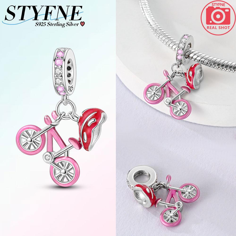 Cycling Sweater Iron Tower Heart Charms Beads Original Copper Fit Bracelet Women Jewelry Making Diy Accessories Gift