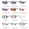 Vintage Cat Eye Sunglasses Women Fashion Brand Desi Oversized Gradient Glasses Retro Blue Leopard Shades lunette eil femme