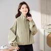 Women's short jacket new spring and autumn women's loose stand-up collar top shoulder-sleeved casual clothes