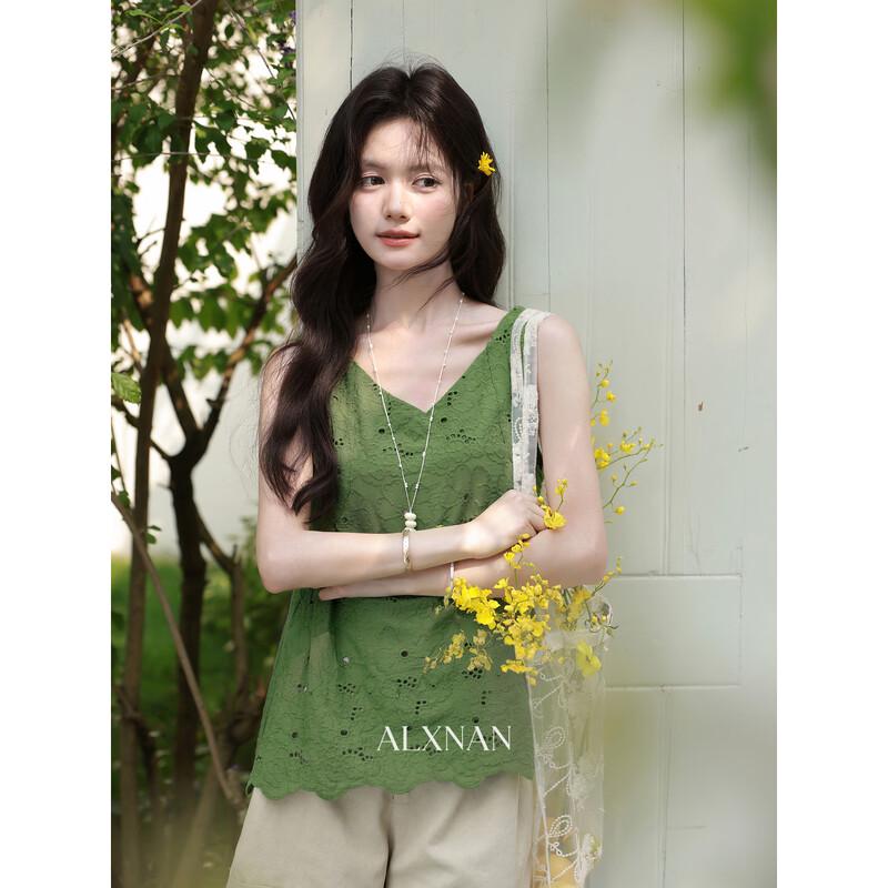 Women s Hollow Lace V-Neck Camisole Top M