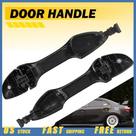 2pcs Exterior Door Handle For 2014- Toyota Corolla Rear Black 6921202902 EXV
