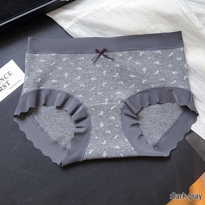 

Женские трусы-слипы 10А с цветочным принтом, из антибактериального хлопка, со средней посадкой - Удобные и дышащие L 95-115 lbs темно-серого