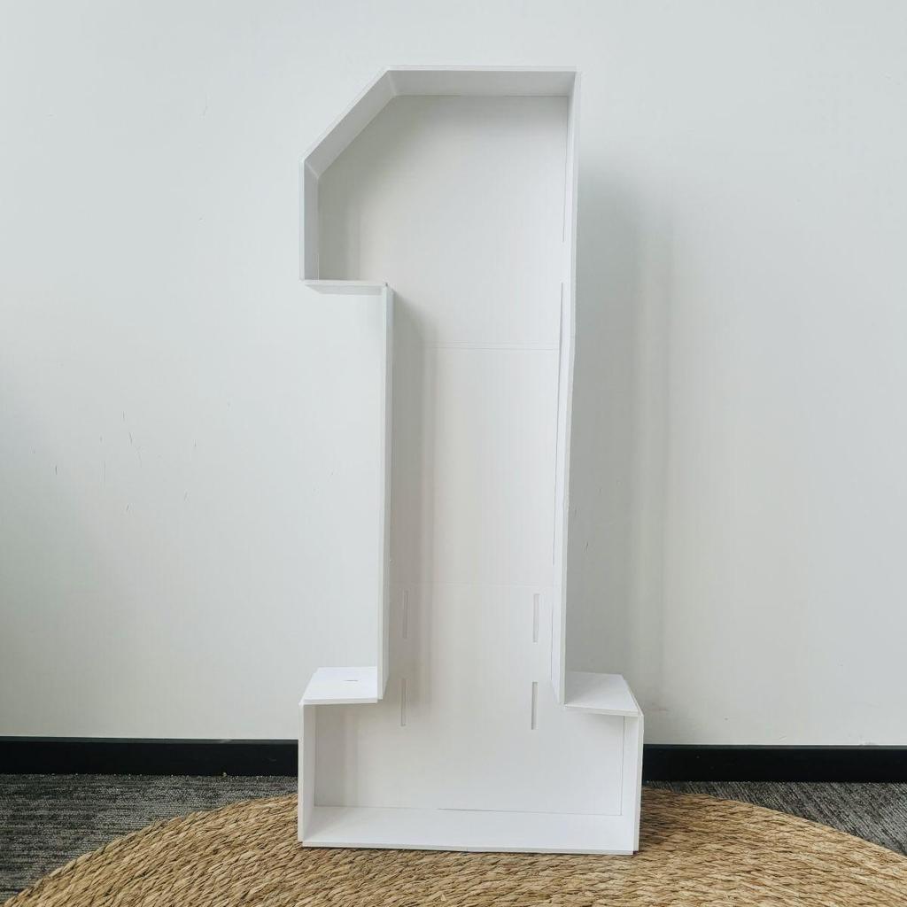 1 Stück 73cm Digitaler Leuchtreklame-Ballonrahmen Ohne Ballon Weißes KT-Board Zahl 0-9 Steckbares KT-Board Party-Dekoration Geburtstagsfeier Jubiläumsdekoration