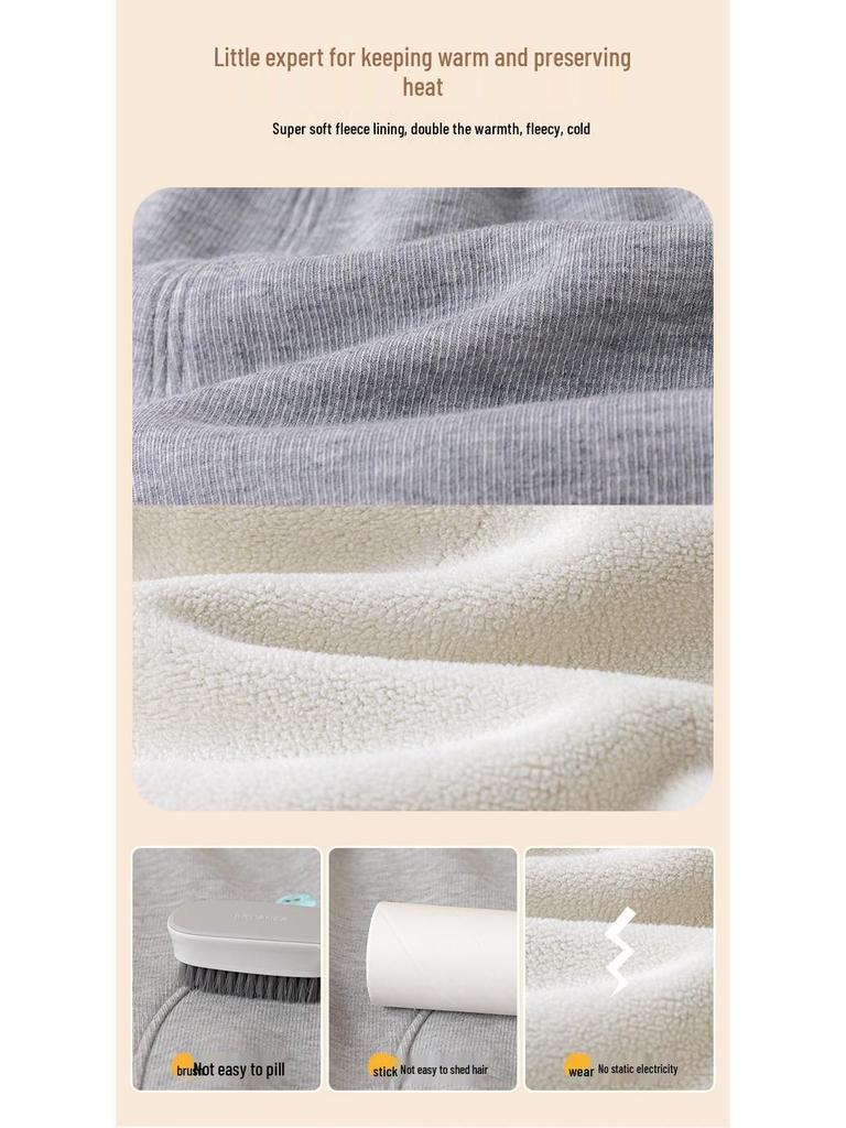 Dudu Home Winter Fleece-Lined Baby & Kids' Pants: Thick, Warm, Unisex Sports Pants for Boys and Girls