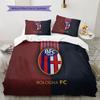 Bologna FC 1909 Pattern Bedding,Quilt Set Quilt Cover Pillowcase Home Birthday Gift(1 * Duvet Cover + 2 * Pillowcase, Without Core)