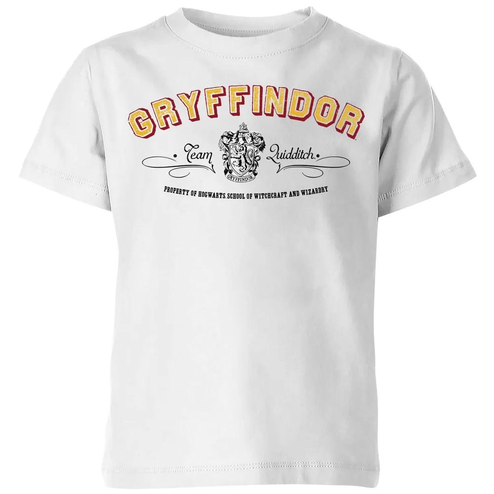 Harry Potter Gryffindor Team Quidditch Kids T-Shirt - White - 3-4 Years 110