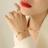 Trendy Snake Chain Zircon Titanium Necklace & Bracelet Set