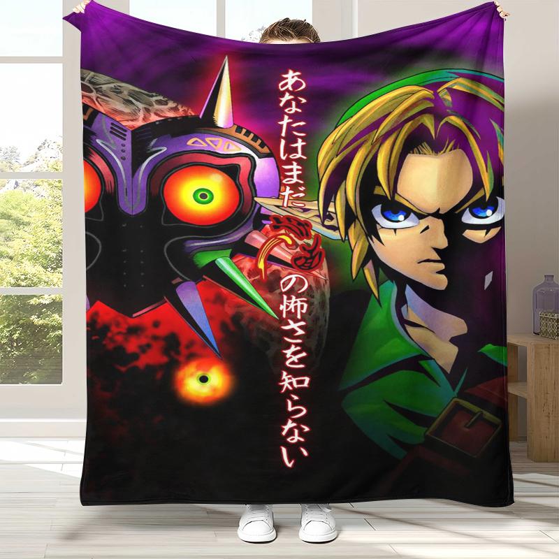 

Ретро Z-Zelda Мультяшный Линк Игры Фланелевое Одеяло, Ультра Мягкий Теплый Плюшевый Плед для Дома Спальни Кровати Дивана Походного Пикника Ребенка 75x90cm