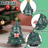 Miniature Festival Pine Sculpture Handcrafted Resin Christmas Tree Desk Decoration For Seasonal Celebration Display