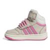 Adidas Neo Hoops Mid 3.0 Non-Slip Wear-Resistant Breathable High-Top Walking Shoes Baby Shoes Gray Pink IF7756