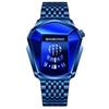 Men's Trendy Motorcycle Concept Watch with Black Technology