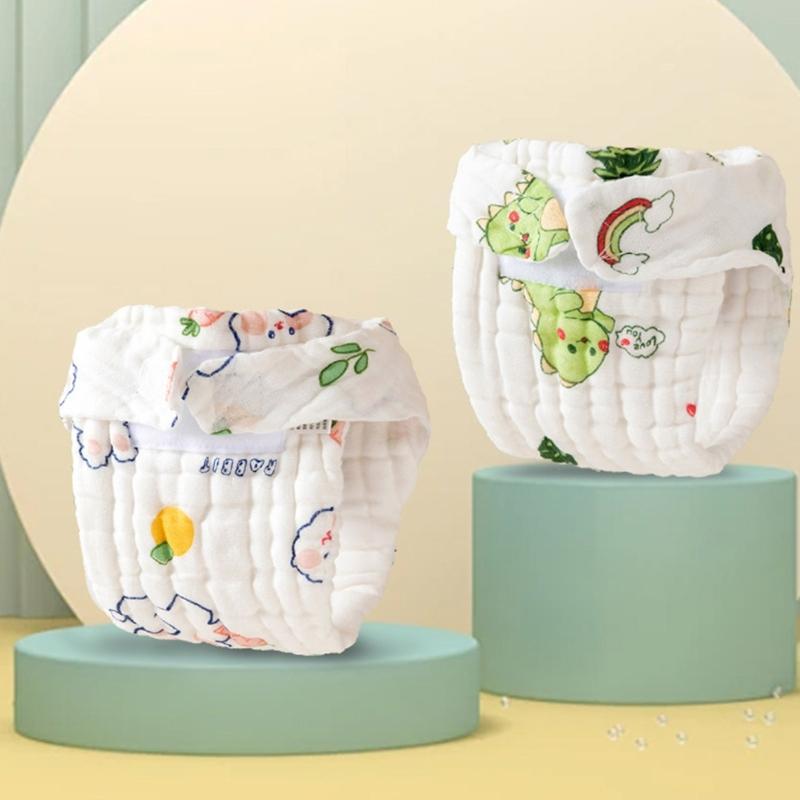 3pcs or 5pcs Set Infant Cotton Nappies Soft and Absorbent Washable Design Diapers for Four Season 0-12 Month Baby