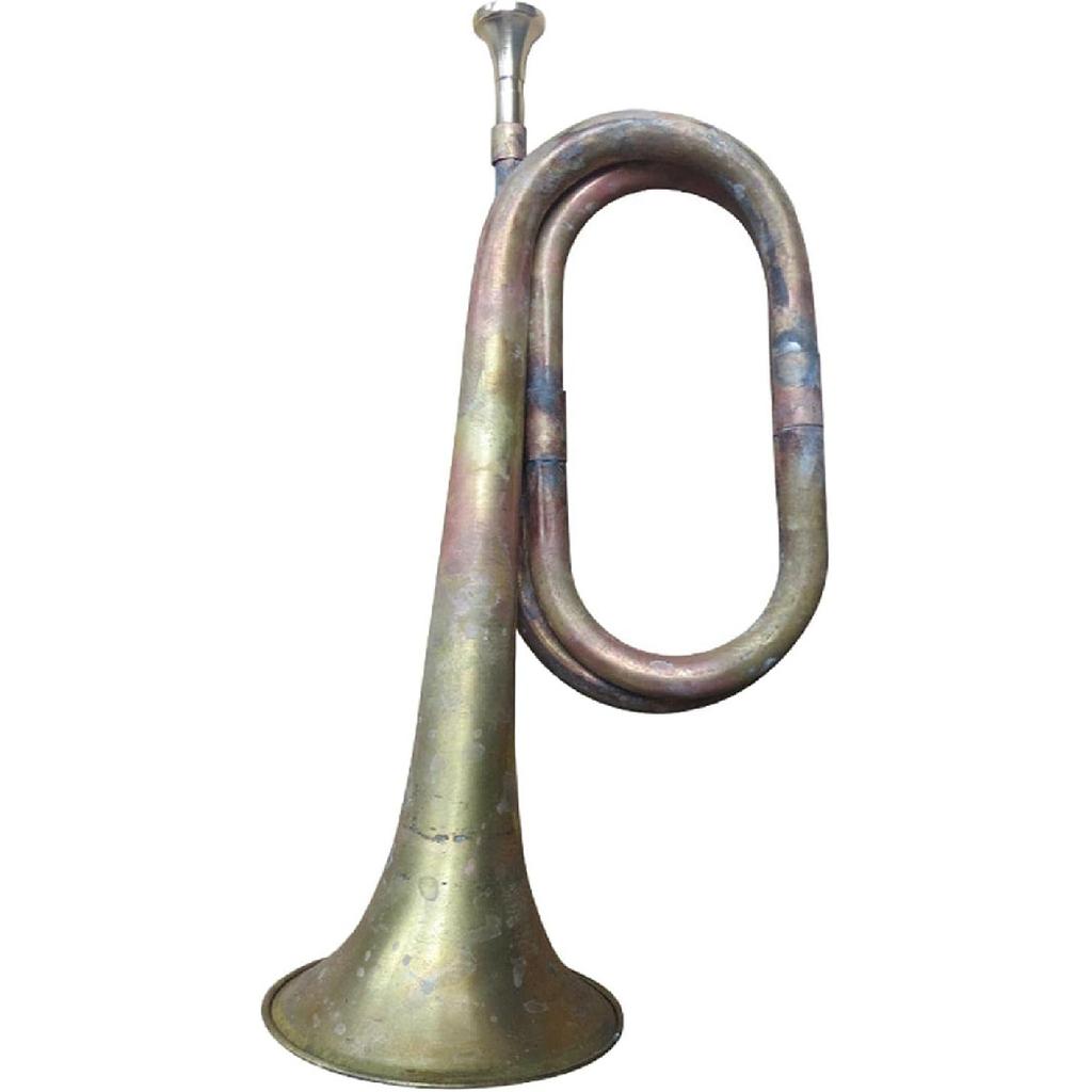 Retro Vintage Brass Trumpet, 12.60inch Solid Copper and Brass Bugle, Cavalry Trumpet for Orchestra Band