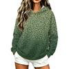 Women's Casual Gradient Leopard Print Hooded Pullover Sweatshirt for Everyday Wear