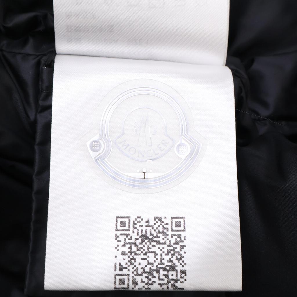 Moncler [Buen estado/24 años] Sudadera con capucha de pelo LAICHEFUR chaqueta corta de plumón 1 negro Usado