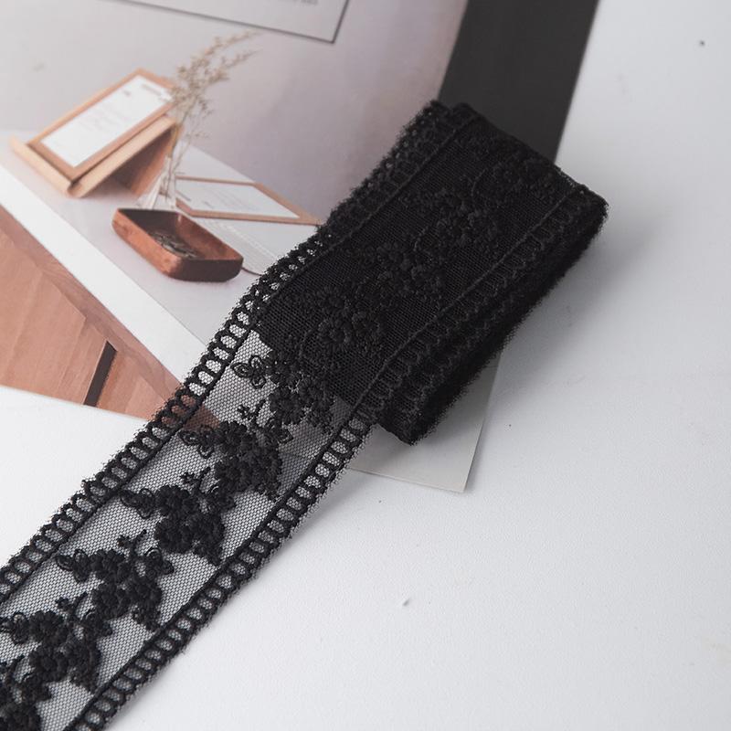 4cm Wide Lace Ribbons For Crafts Hollow Sewing Tulle Fabric For Bow Hair Diy Decorative Flower Embroidery Handmade Material 2m