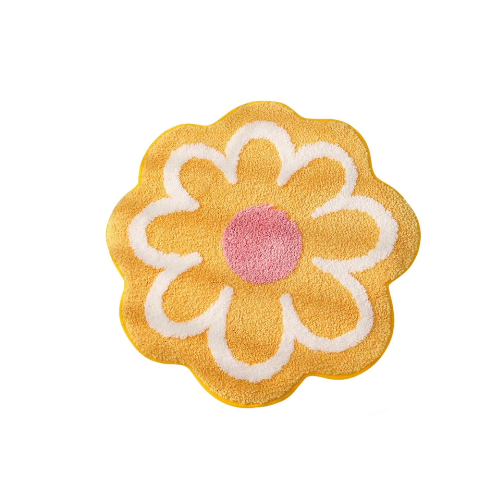 

Floral-patterned, - Bathroom Mat, Absorbent Faux Cashmere Mat, Fresh And Single Bathroom . One Size