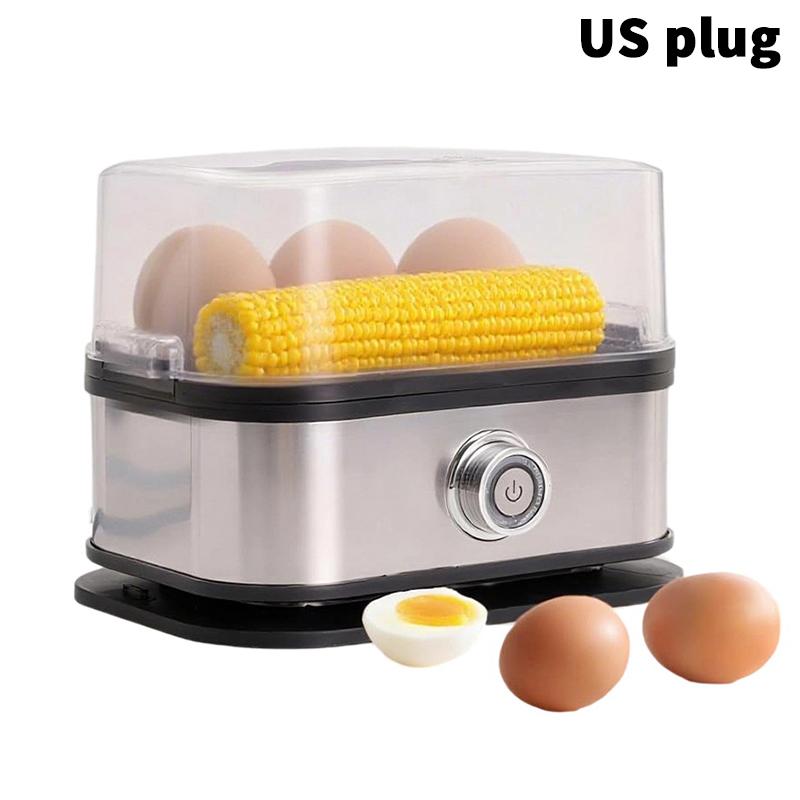 Stainless Steel Egg Cooker With Auto Shut Rapid Eggs Cooker Electric 6 Egg Capacity Boiled Corn And Potatoes Egg Boiler